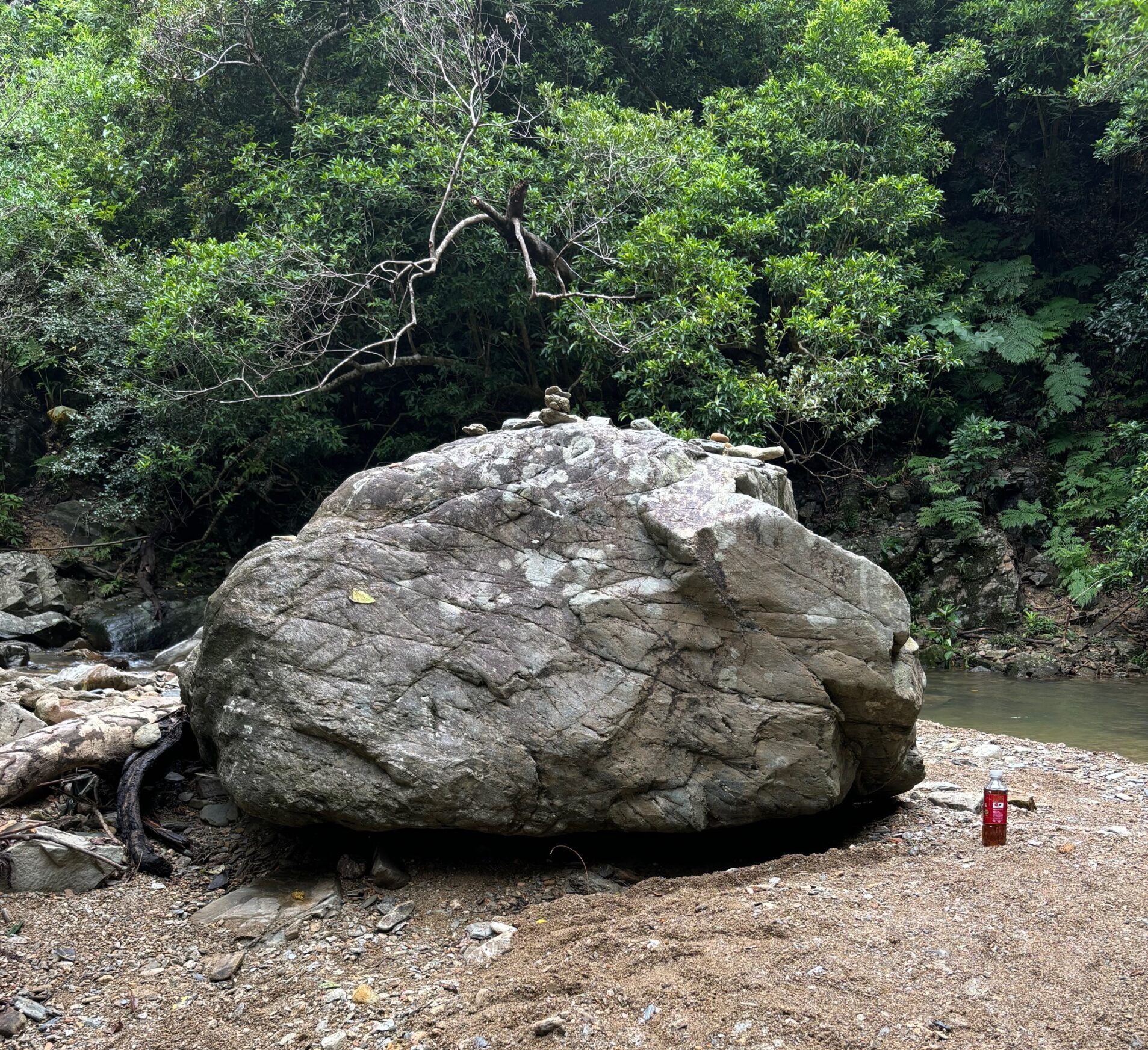 平南川の大岩