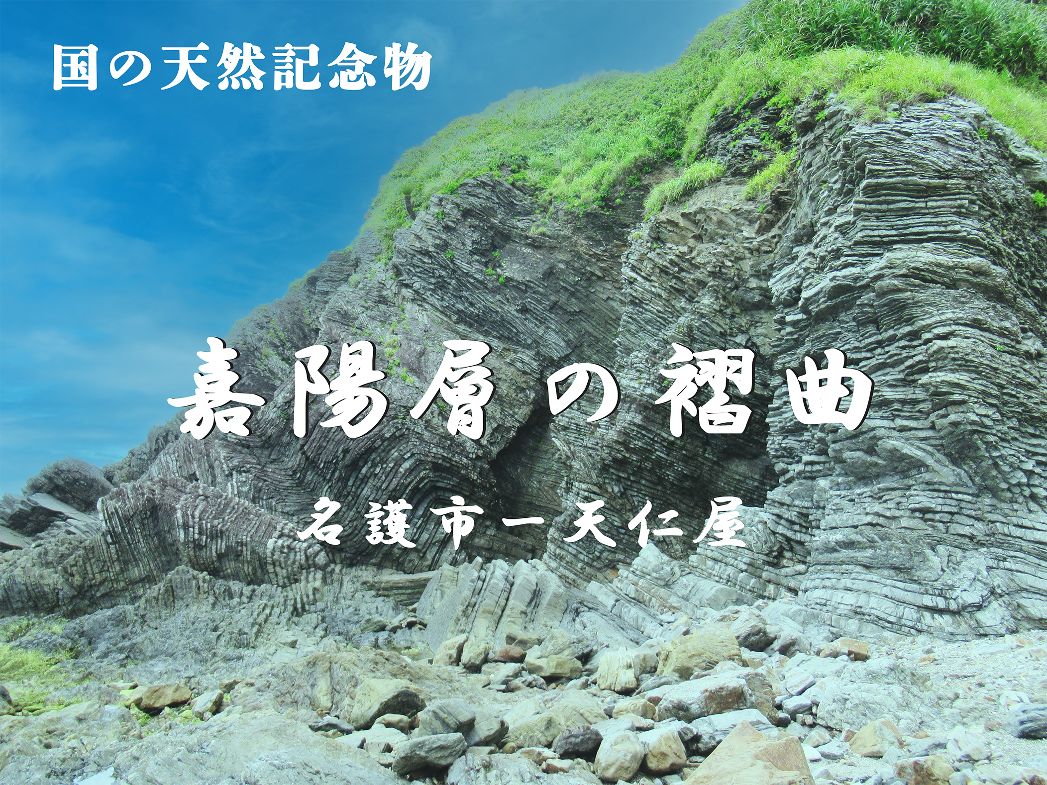 国の天然記念物　嘉陽層の褶曲（名護市‐天仁屋）